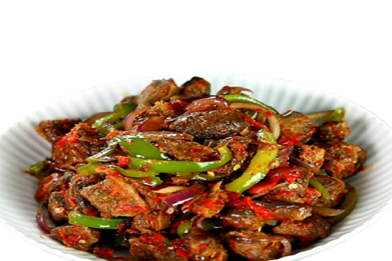 Pan Fried Goats Meat